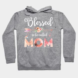 Women Blessed Mom Floral Mom Mothers Day Gift Hoodie